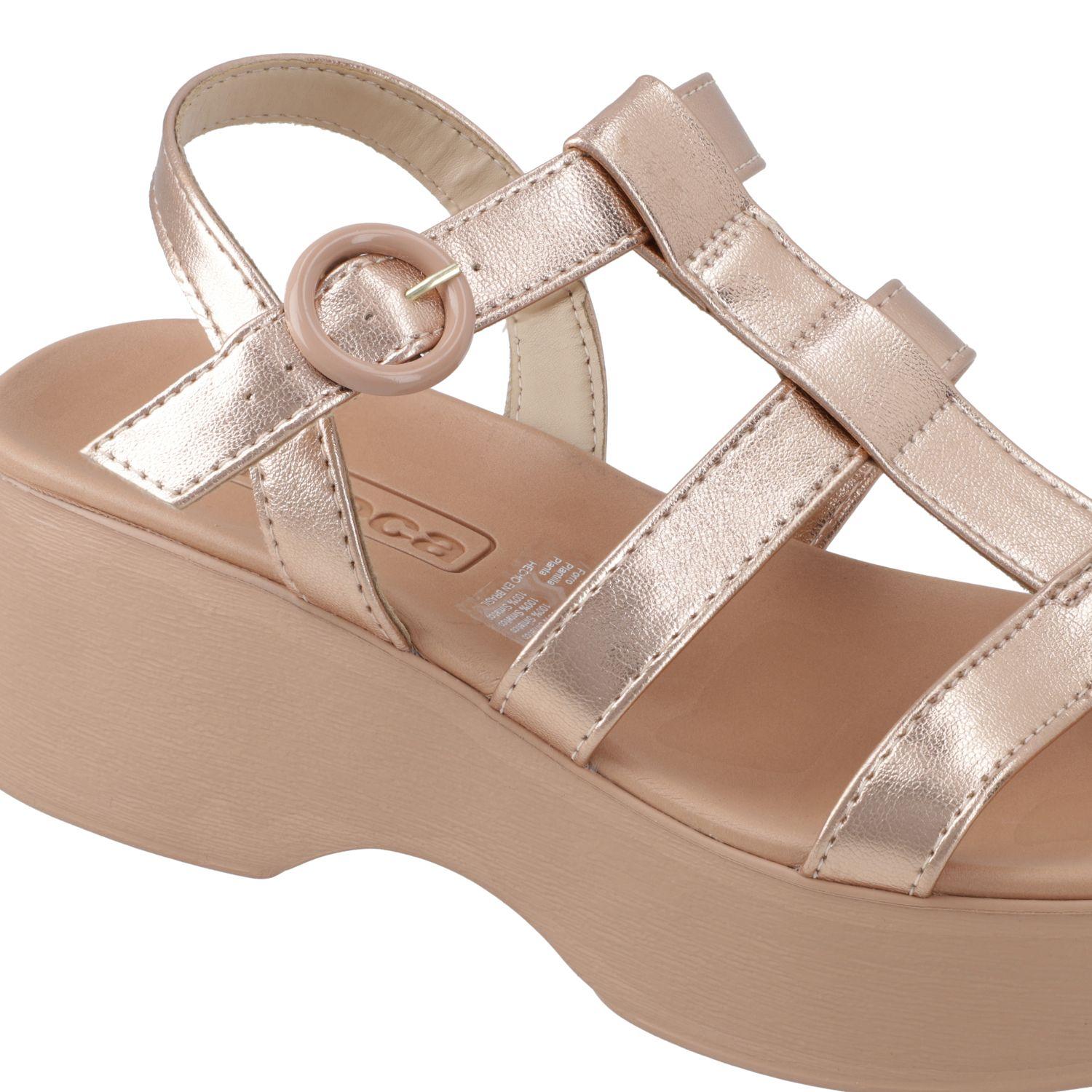 Sandalia Plana Moleca Rosado 15414-4