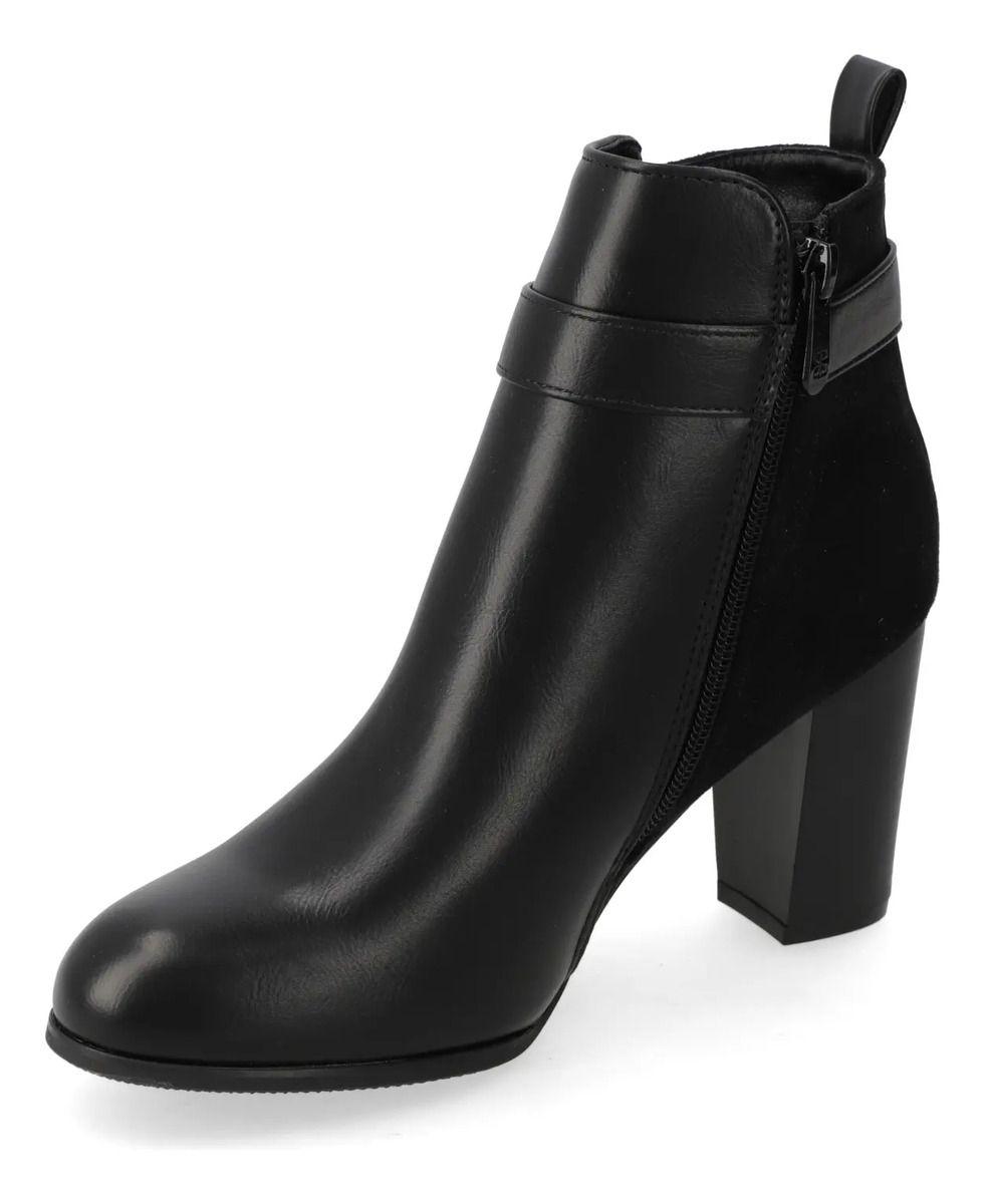 Botín De Mujer New Walk 1216-973-90 Negro-2