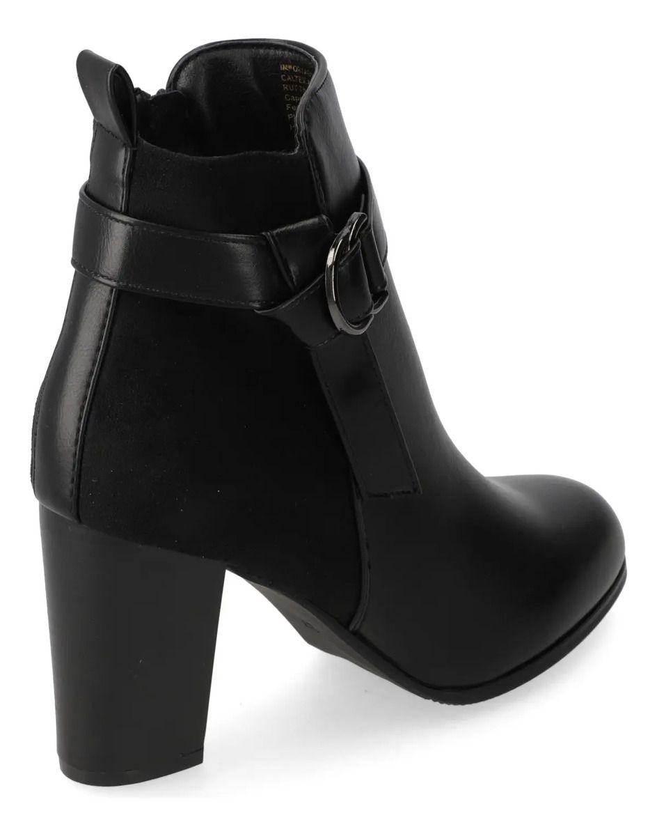 Botín De Mujer New Walk 1216-973-90 Negro-3