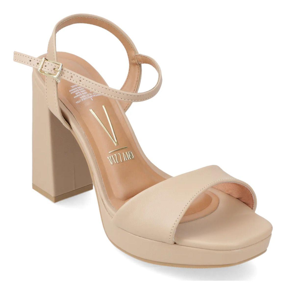 Sandalia Fiesta Taco Ancho Beige Vizzano Mujer-0