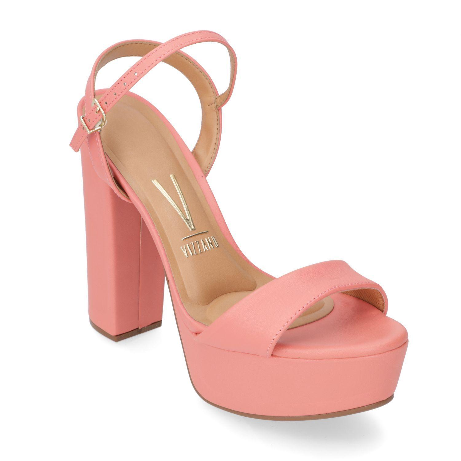 Sandalia Taco Vizzano Coral 10426-1