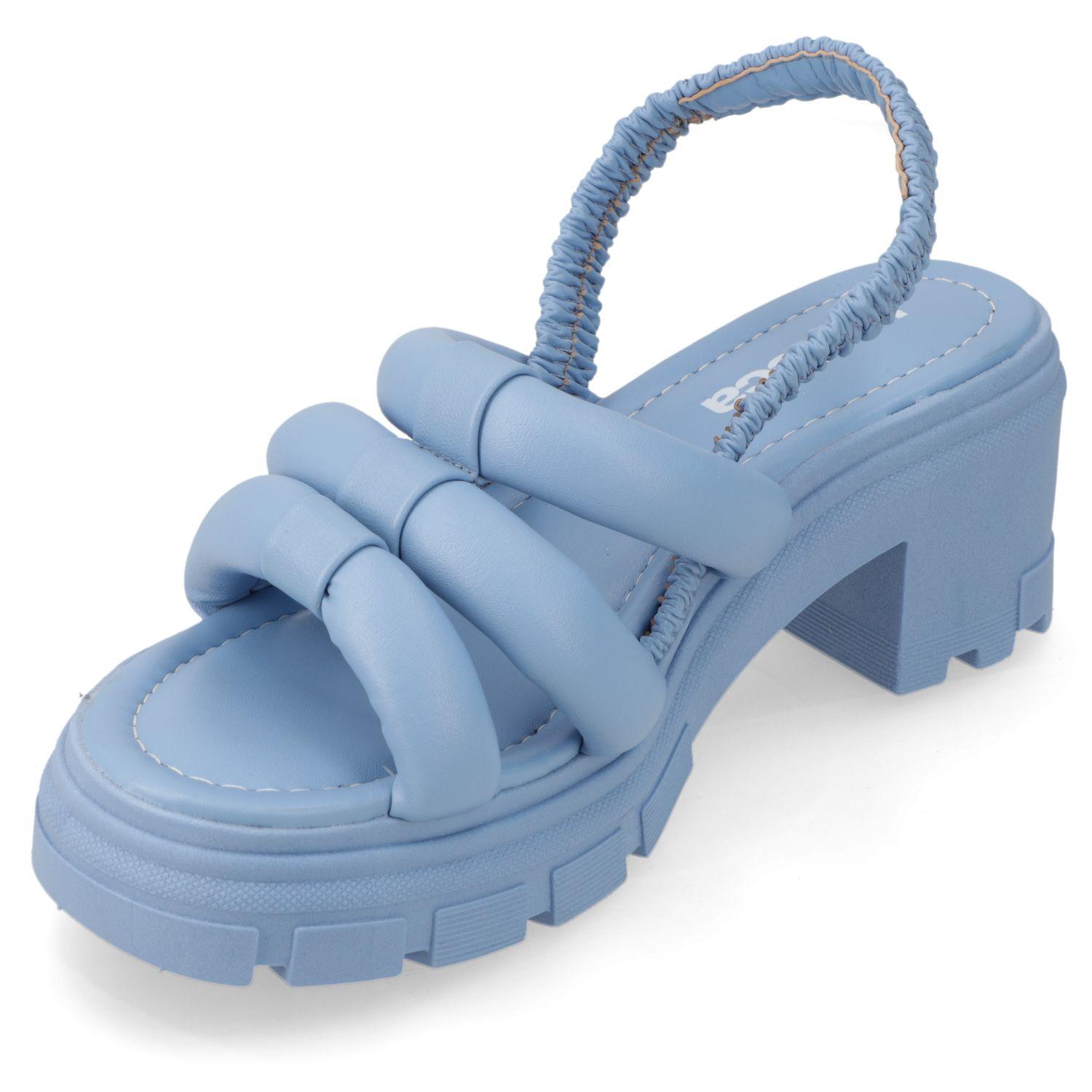 Sandalia Taco Moleca Celeste 10917-2