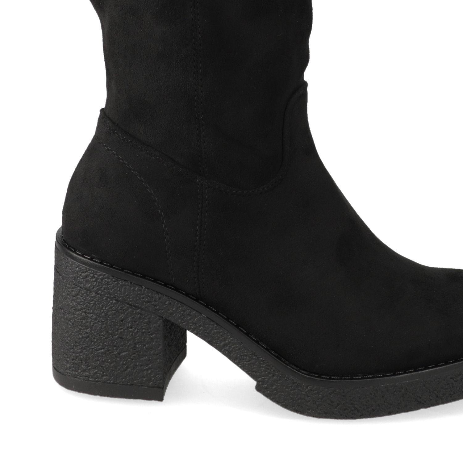 Bota Mujer New Walk Taco Ancho 7cm Negro-4