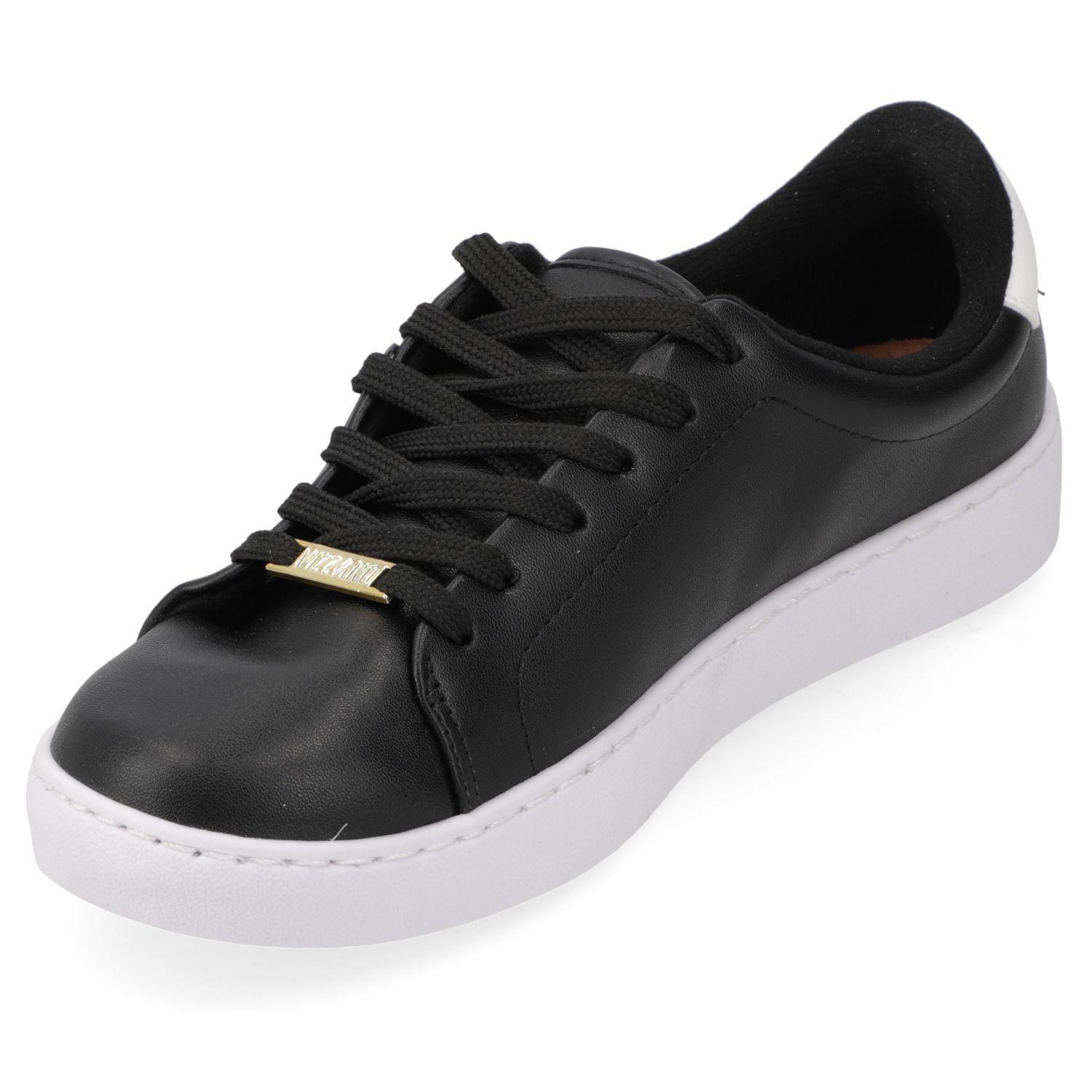 Zapatilla Casual Vizzano Negro Efecto Cuero-2