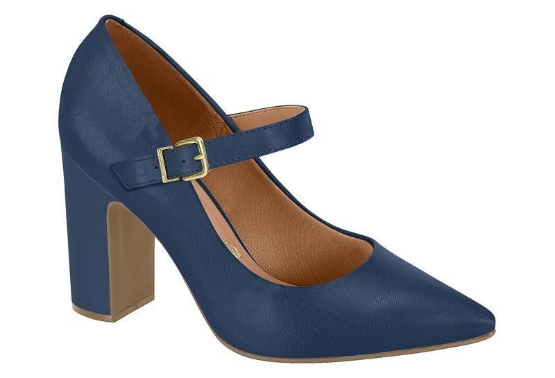 Zapato Mujer Taco Cuadrado Azul 1285-436- Vizzano-0