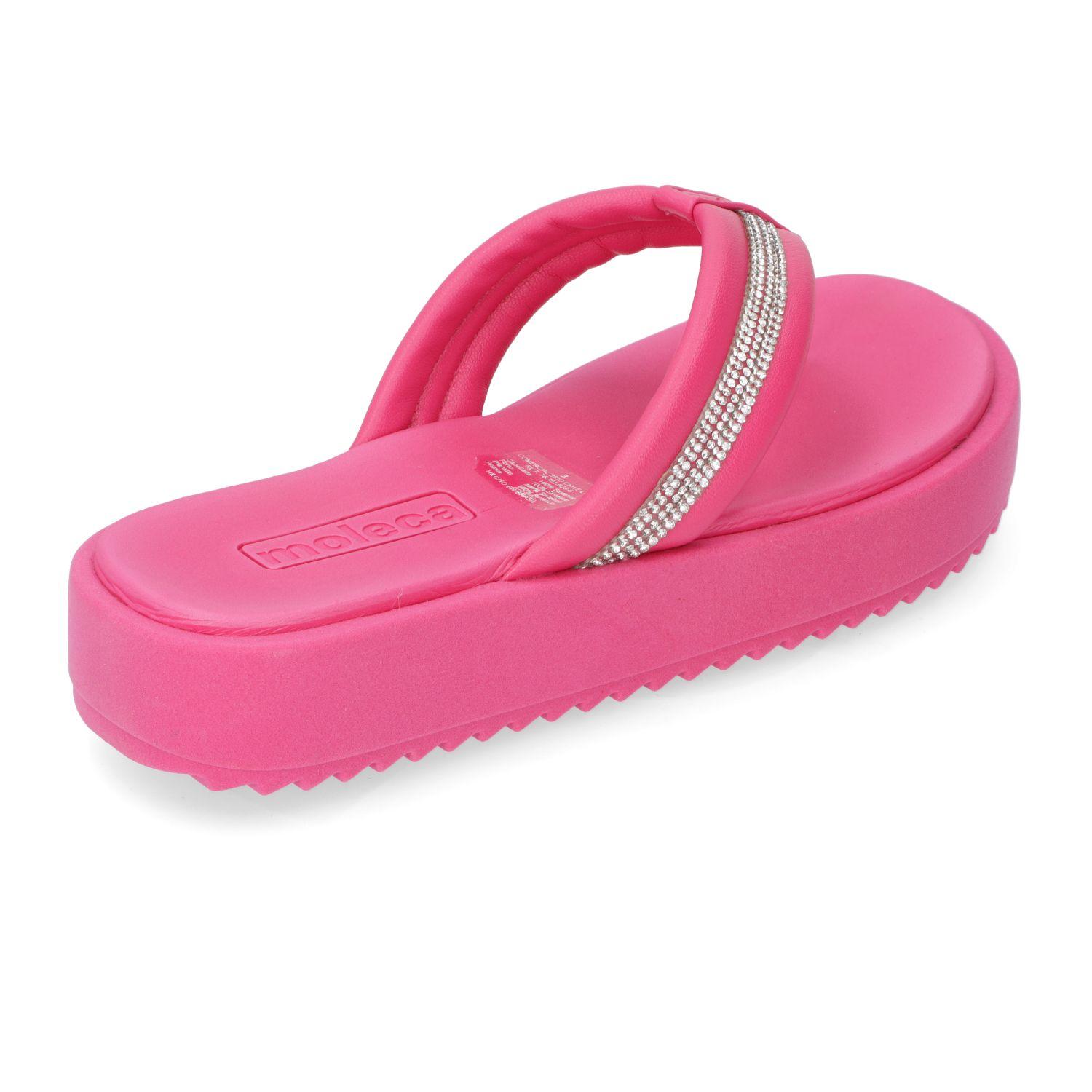 Sandalia Plana Moleca Fucsia 13452-3