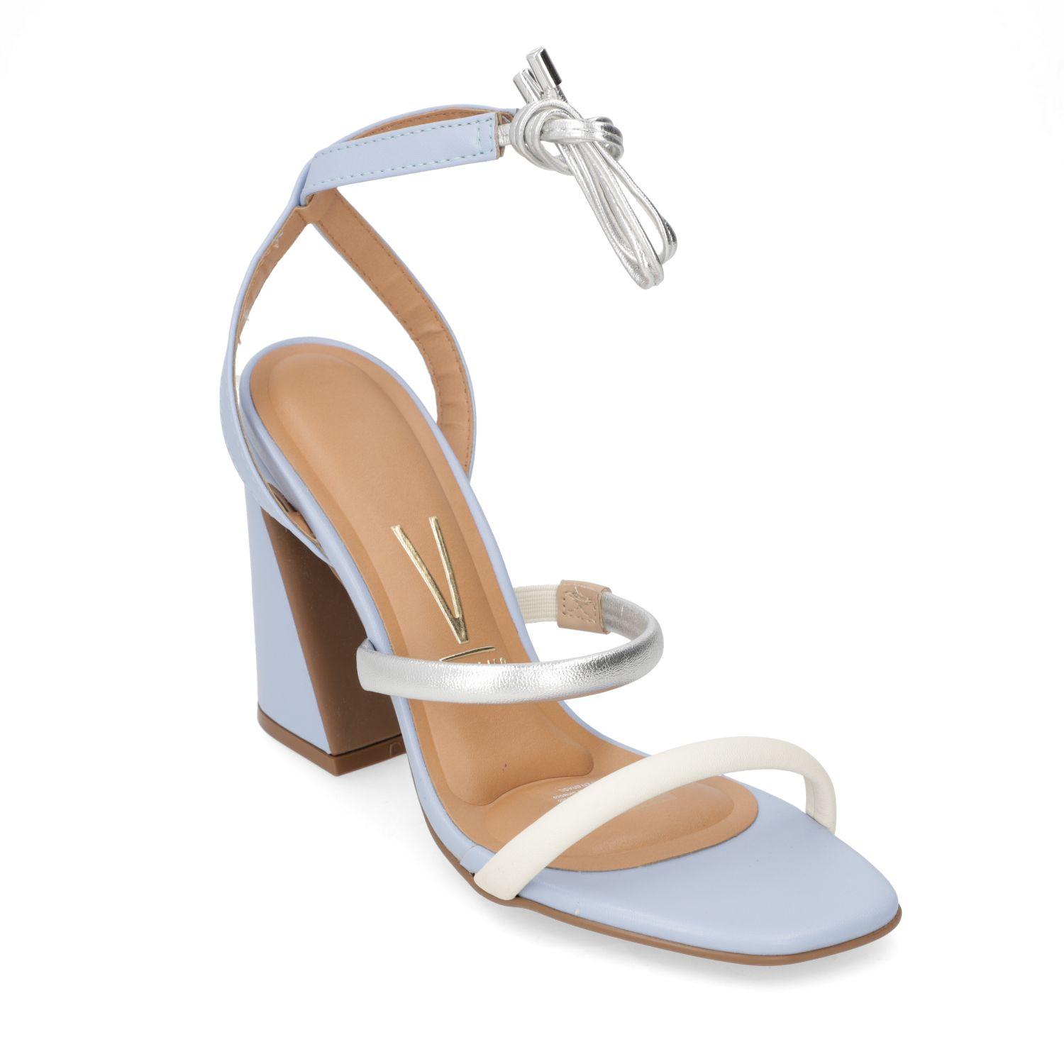 Sandalia Taco Vizzano Celeste 13739-1