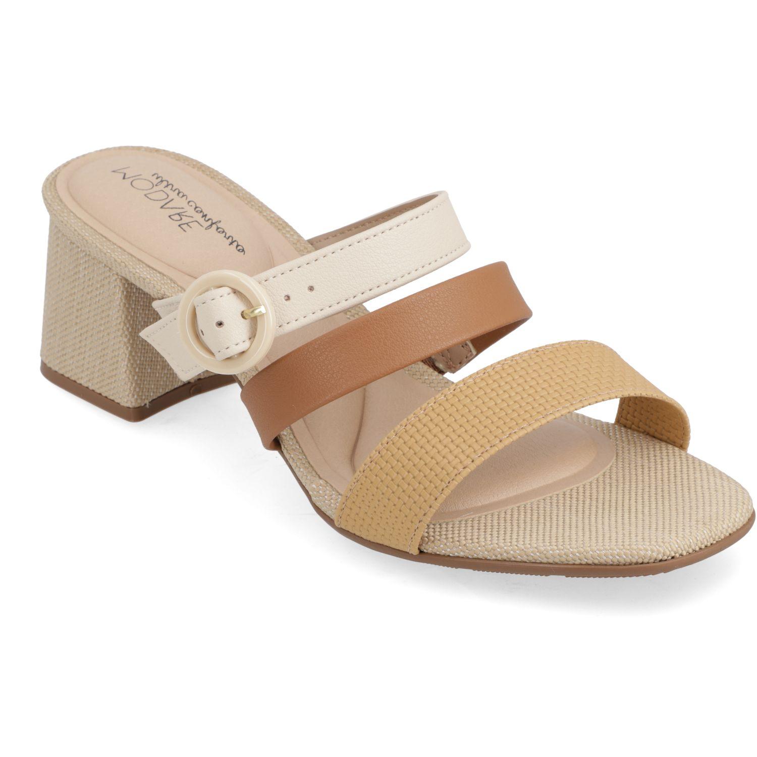 Sandalia Taco Modare Beige 15520-1