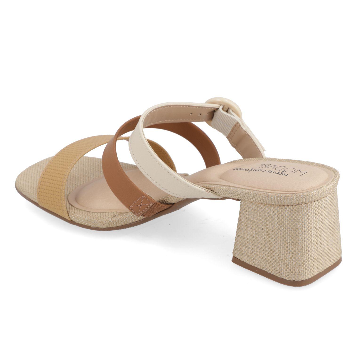 Sandalia Taco Modare Beige 15520-2