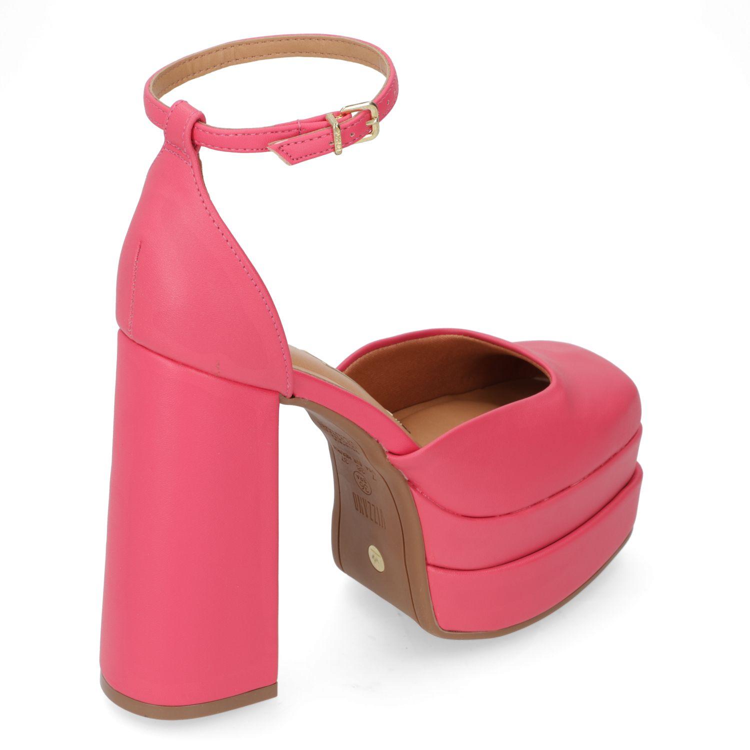Zapato Taco Vizzano Rosado Taco 13 Cm Efecto Cuero-3