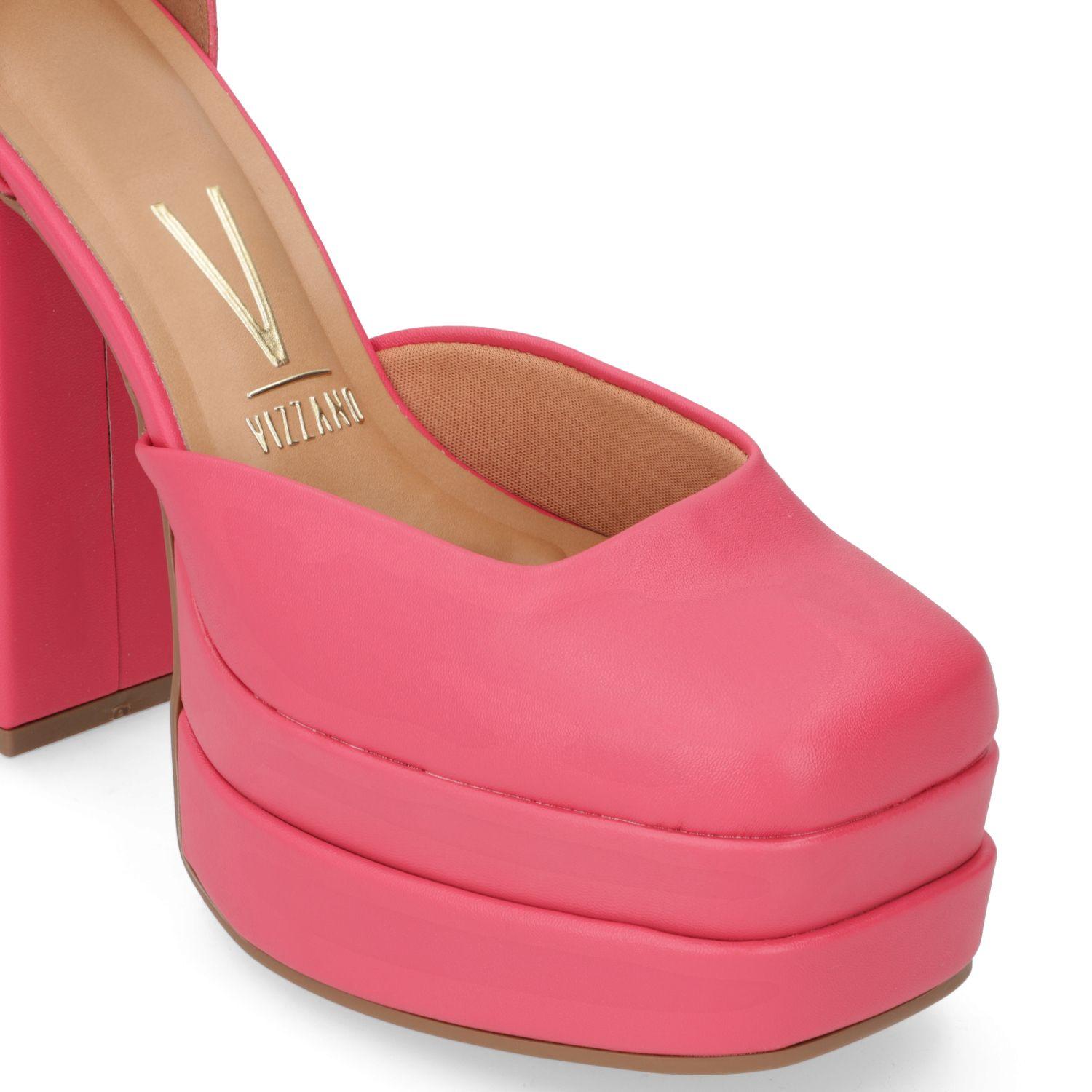 Zapato Taco Vizzano Rosado Taco 13 Cm Efecto Cuero-4