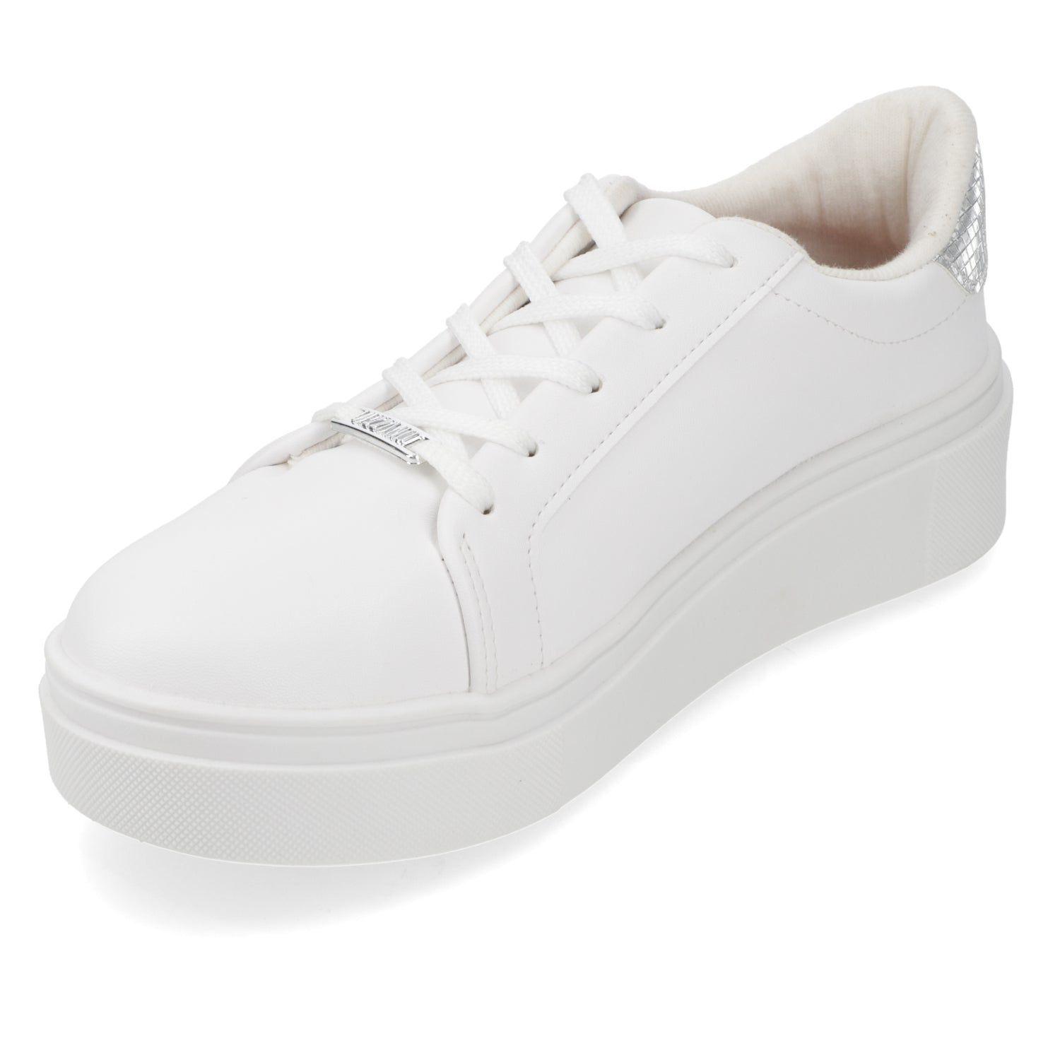 Zapatillas Casuales Blancas Con Detalle Plateado Vizzano-3