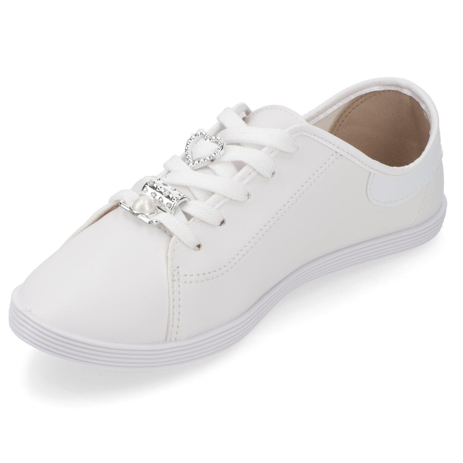 Zapatilla Mujer Beira Rio Blanca con Detalles en Cordones-2