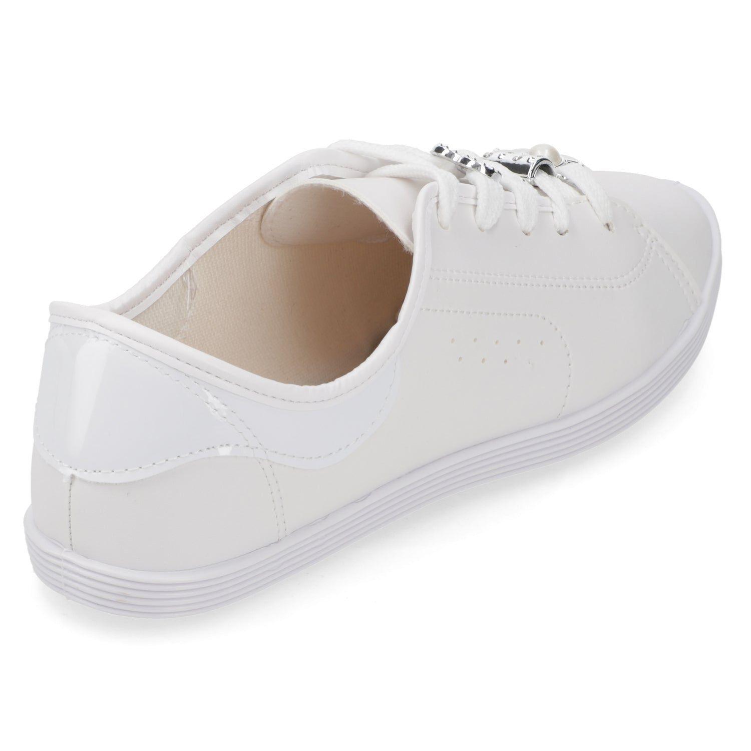 Zapatilla Mujer Beira Rio Blanca con Detalles en Cordones-4