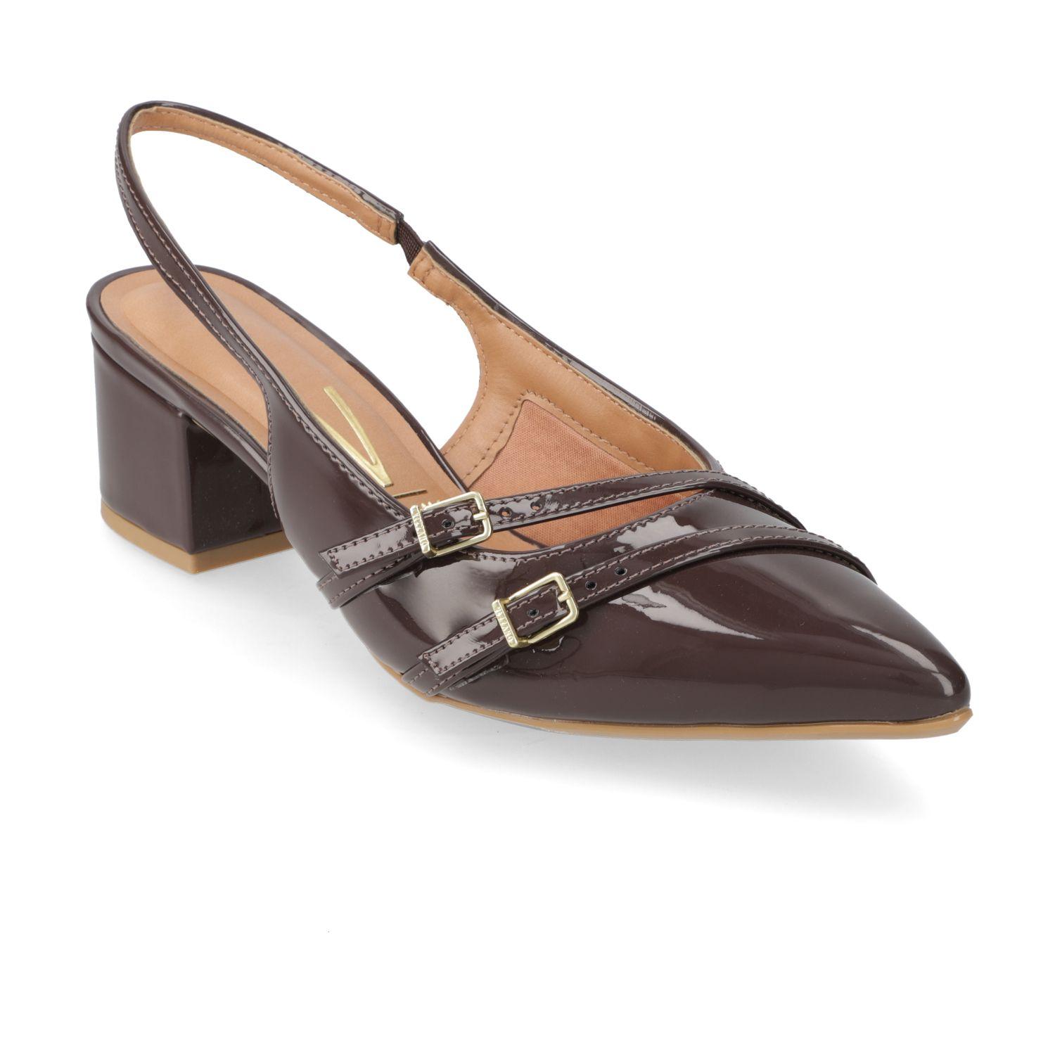 Zapato Taco Vizzano Café Oscuro Taco 5 Cm Efecto Cuero-0