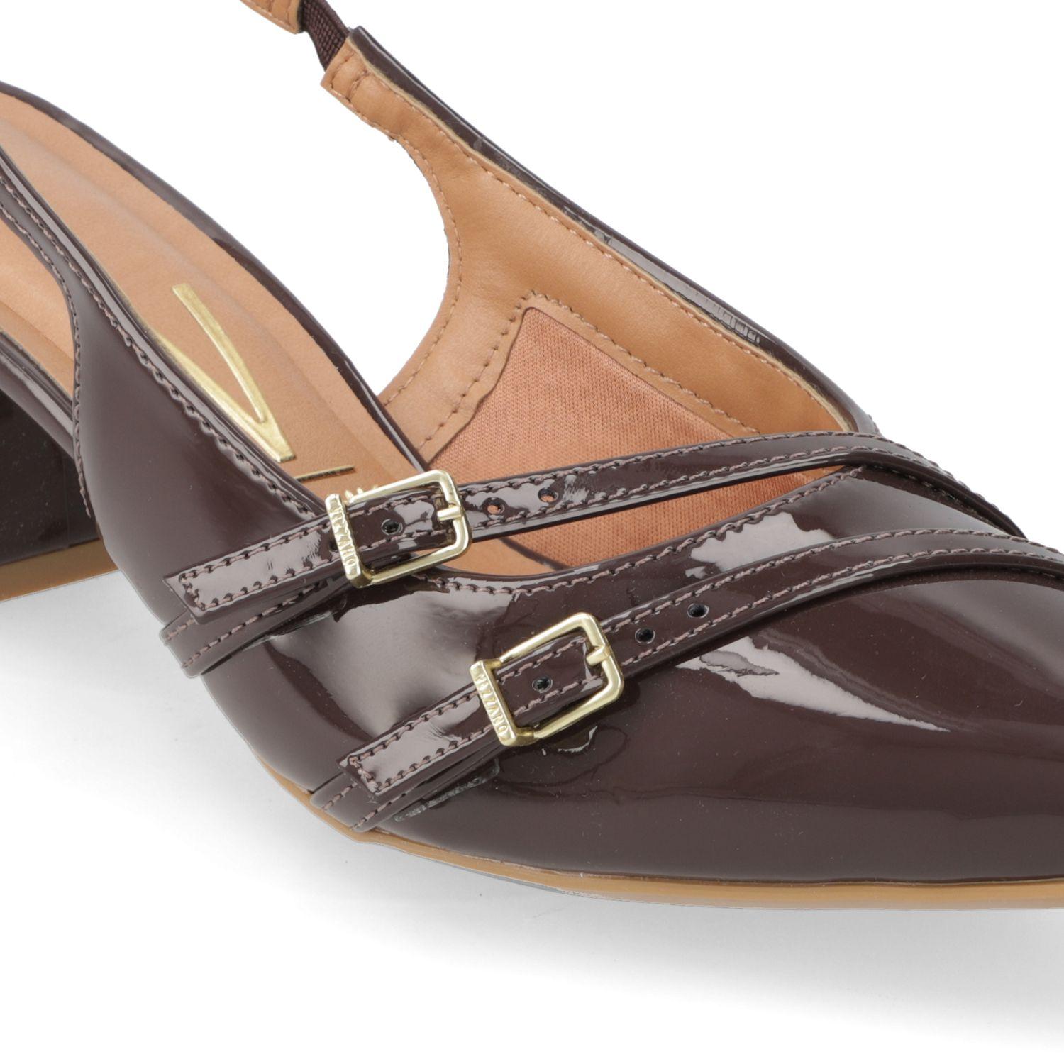 Zapato Taco Vizzano Café Oscuro Taco 5 Cm Efecto Cuero-4