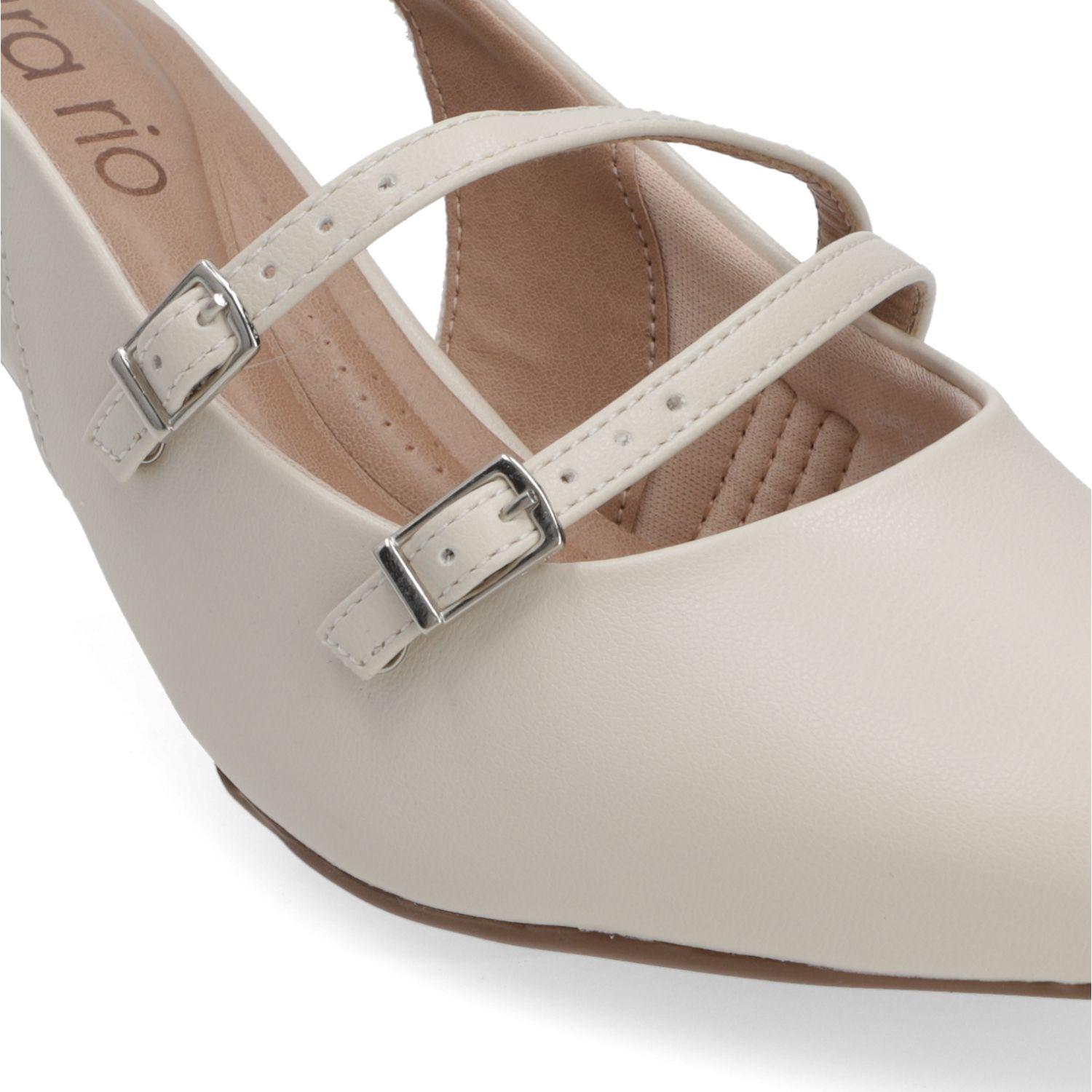 Stiletto Beira Rio Blanco Taco 5 Cm-4
