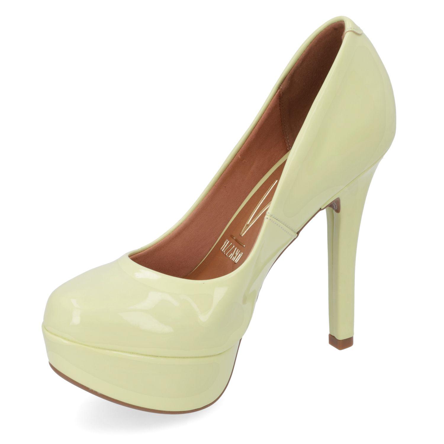 Stiletto Vizzano Amarillo Taco 13 Cm Efecto Cuero-2