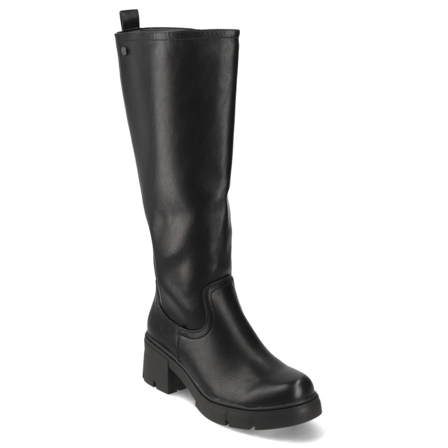 Bota Taco Ancho 5 cm Negro New Walk-0