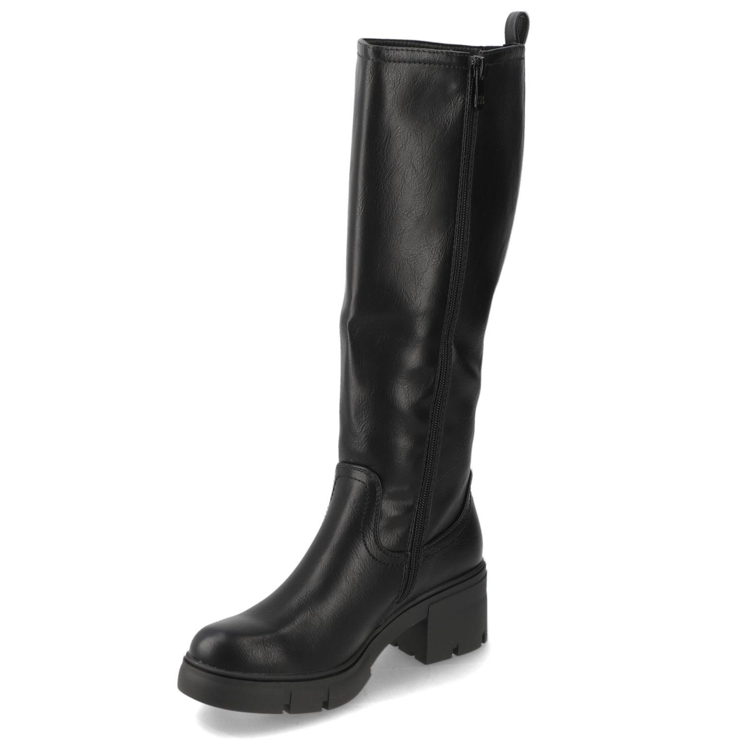 Bota Taco Ancho 5 cm Negro New Walk-2