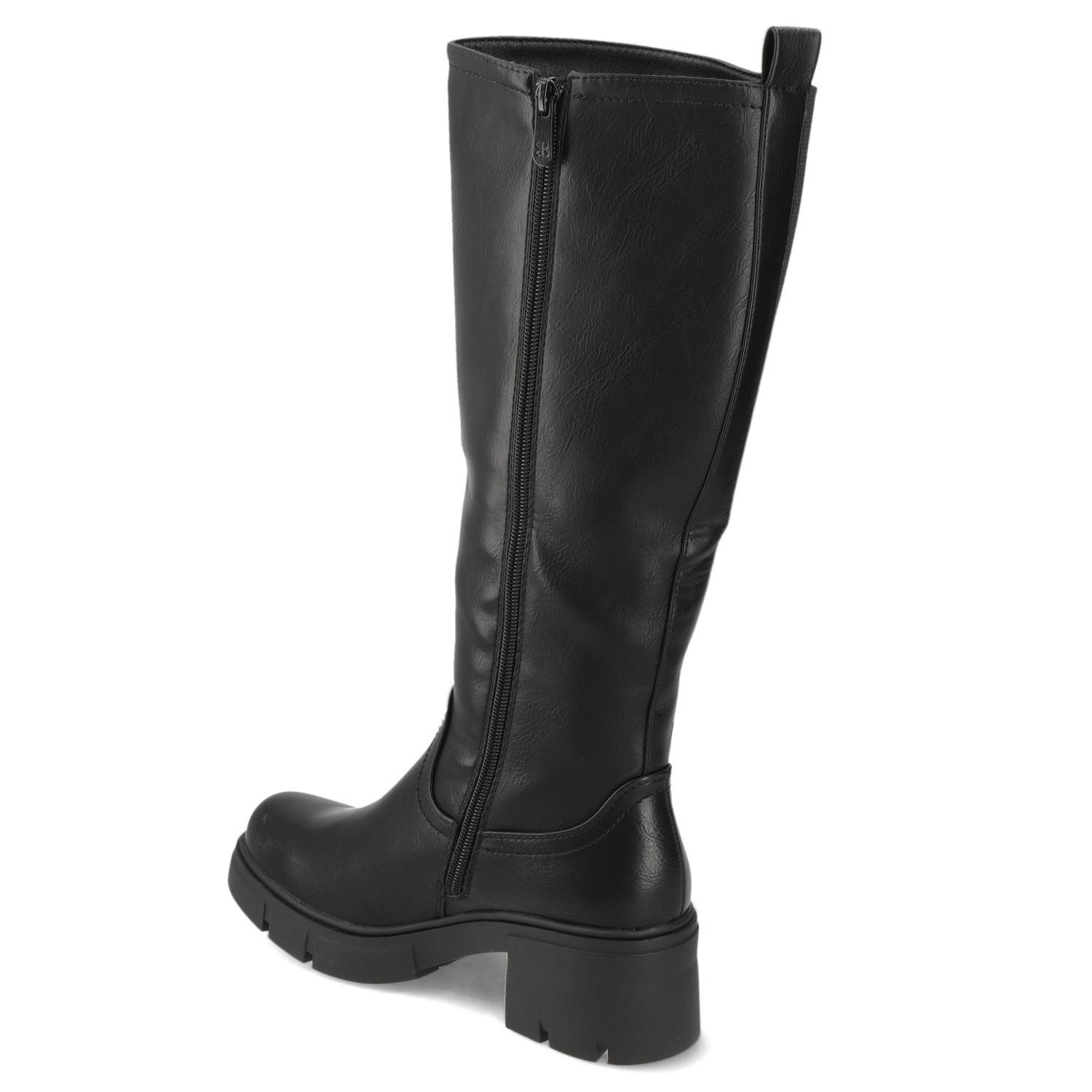 Bota Taco Ancho 5 cm Negro New Walk-3