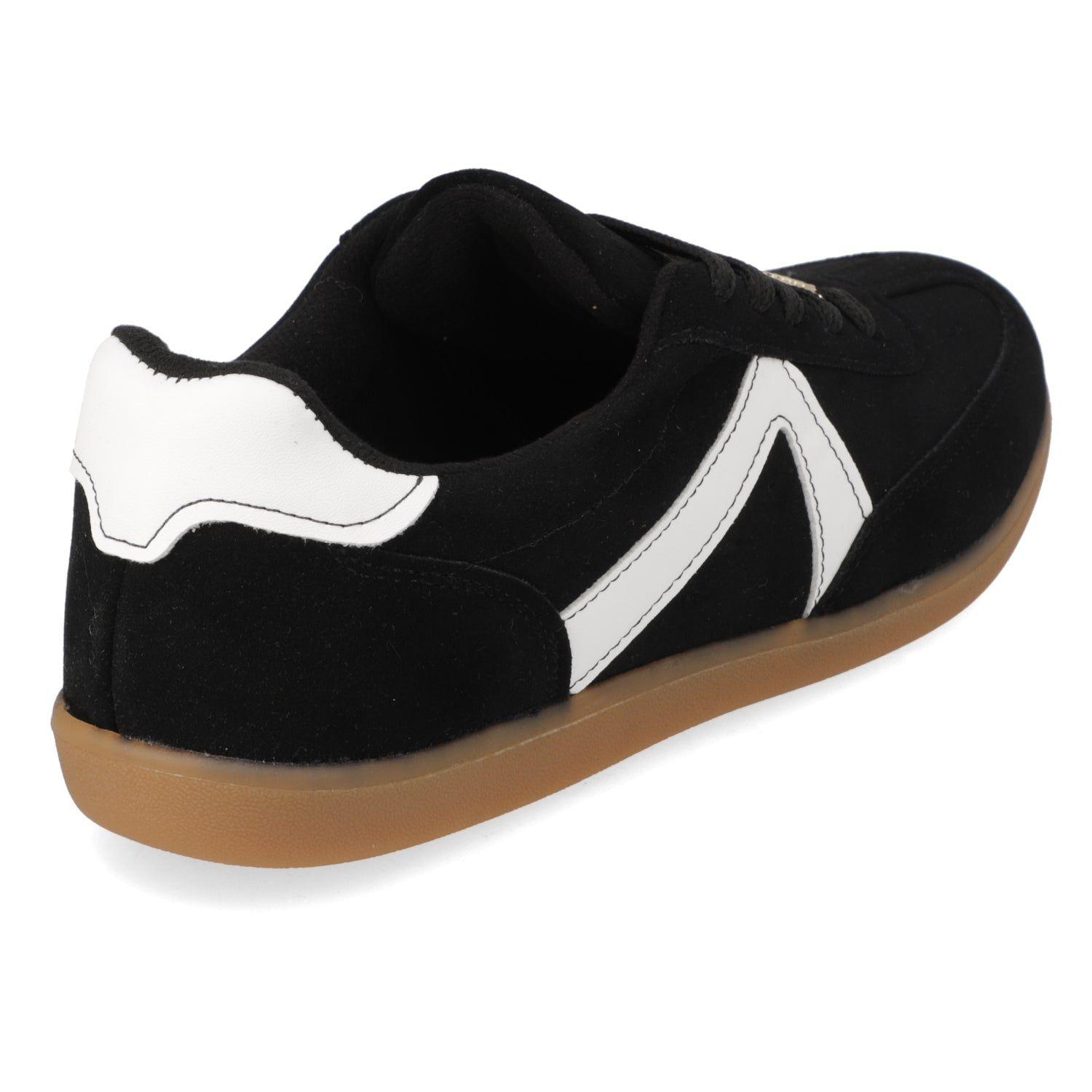 Zapatillas Casuales Negras Con Detalle Blanco Vizzano-3