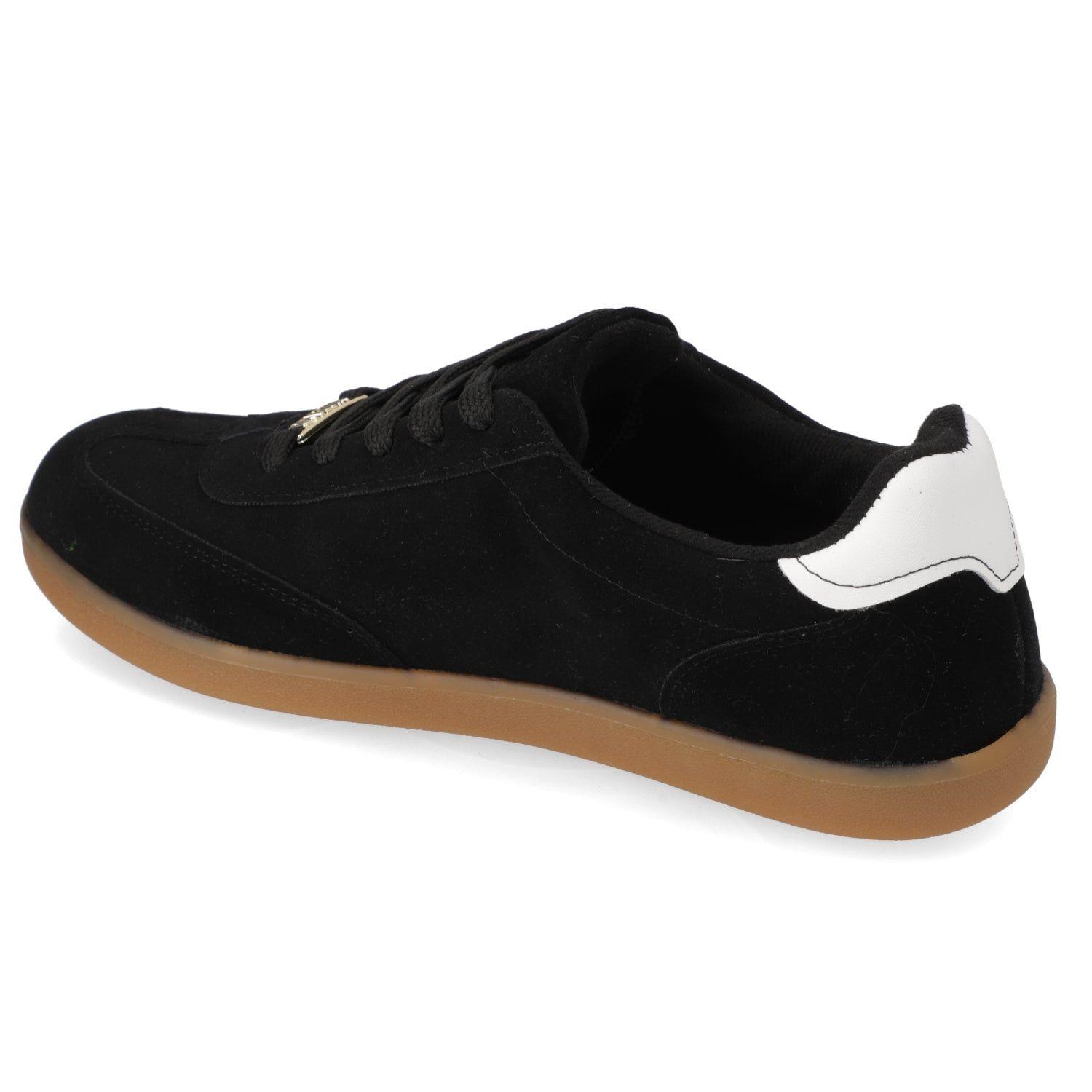 Zapatillas Casuales Negras Con Detalle Blanco Vizzano-4