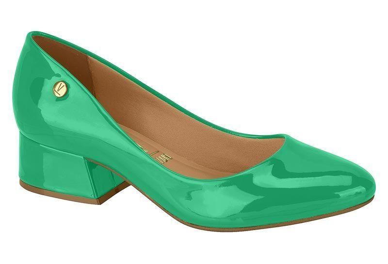 Zapato Mujer Taco Cuadrado Charol Verde 1346-100- Vizzano-0