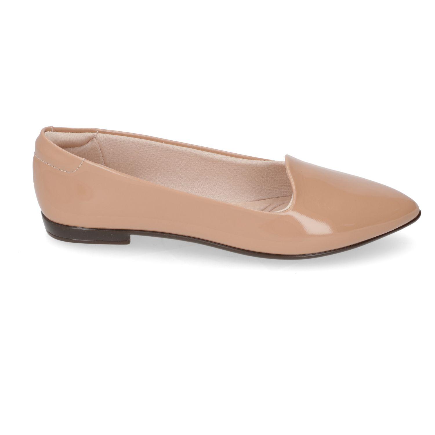 Ballerina Beira Rio Nude Efecto Cuero  Nude 658 Verniz Fresh Neo-0