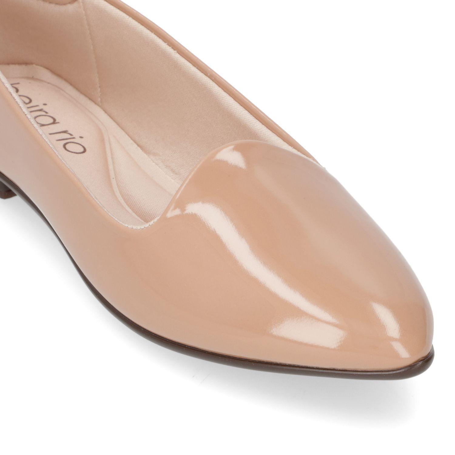 Ballerina Beira Rio Nude Efecto Cuero  Nude 658 Verniz Fresh Neo-4