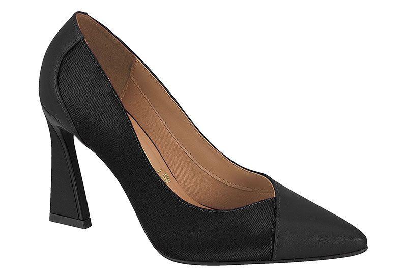 Zapato Mujer Taco Cuadrado Negro 1388-107- Vizzano-0