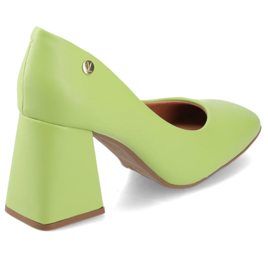 Tacones Mujer Vizzano Eco Cuero Verde Ancho 10 Cm-4