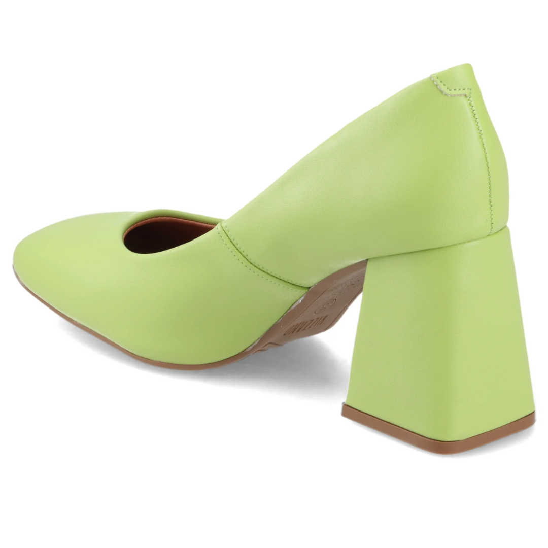 Tacones Mujer Vizzano Eco Cuero Verde Ancho 10 Cm-5