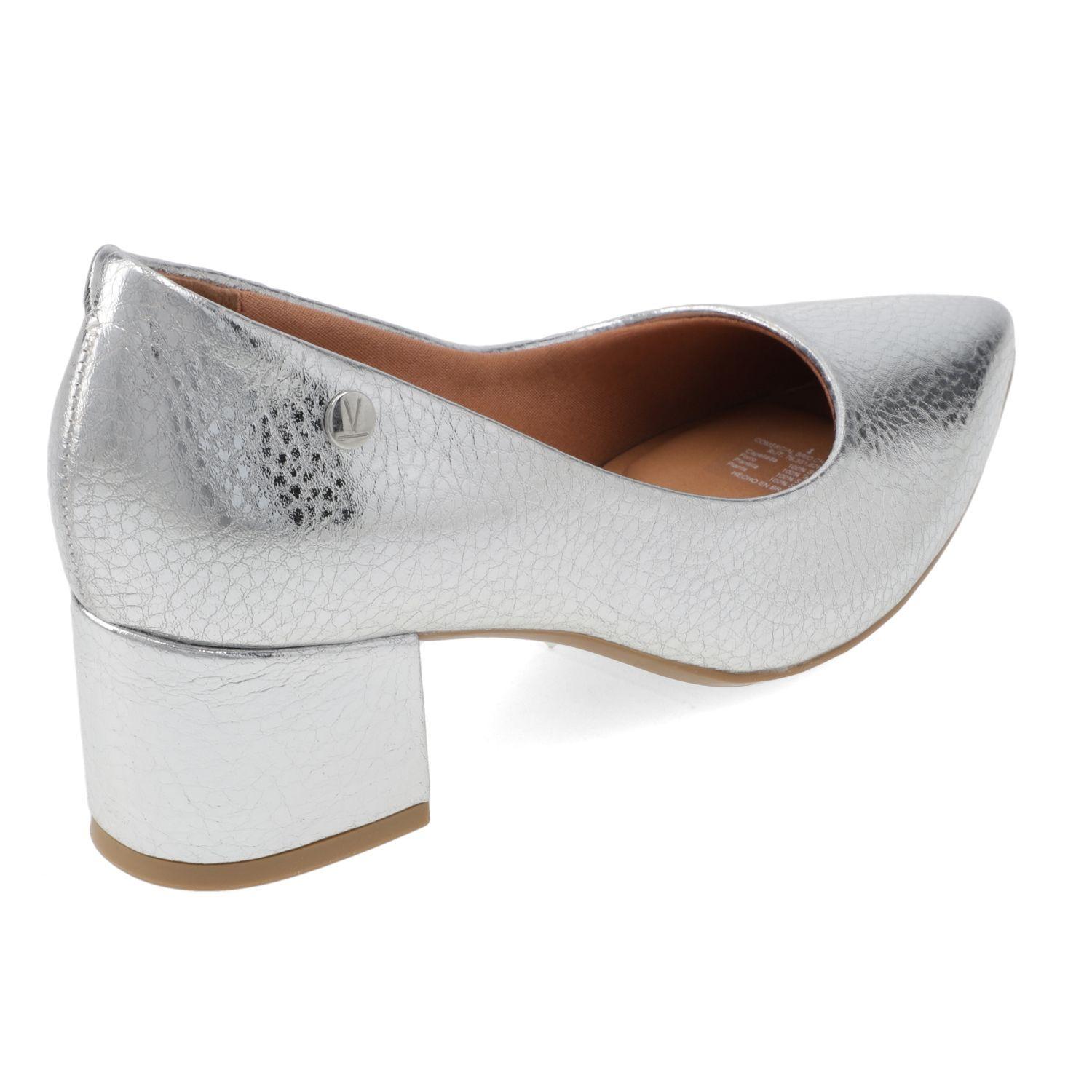 Reina Vizzano Taco Ancho 5 cm Plateado-4