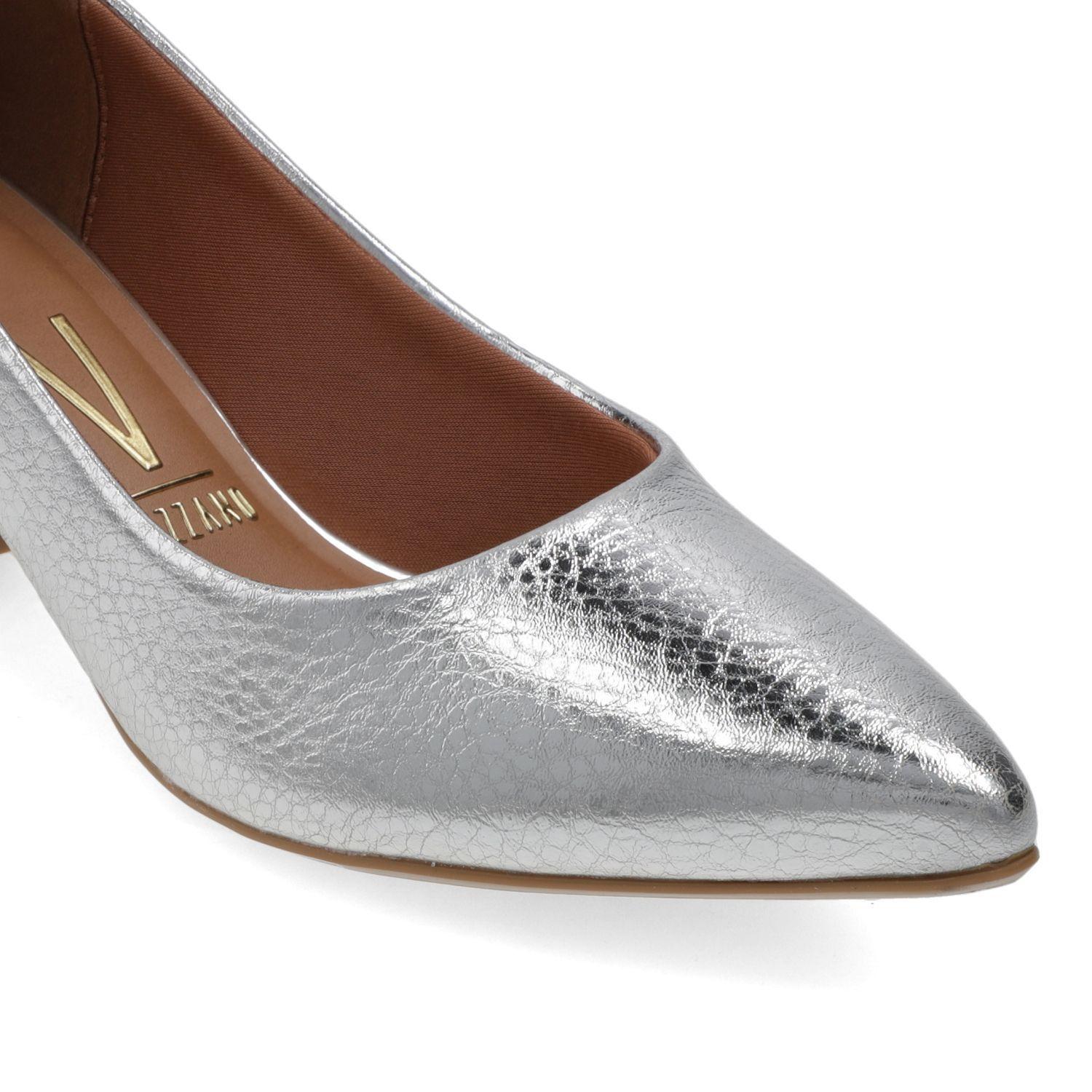 Reina Vizzano Taco Ancho 5 cm Plateado-5
