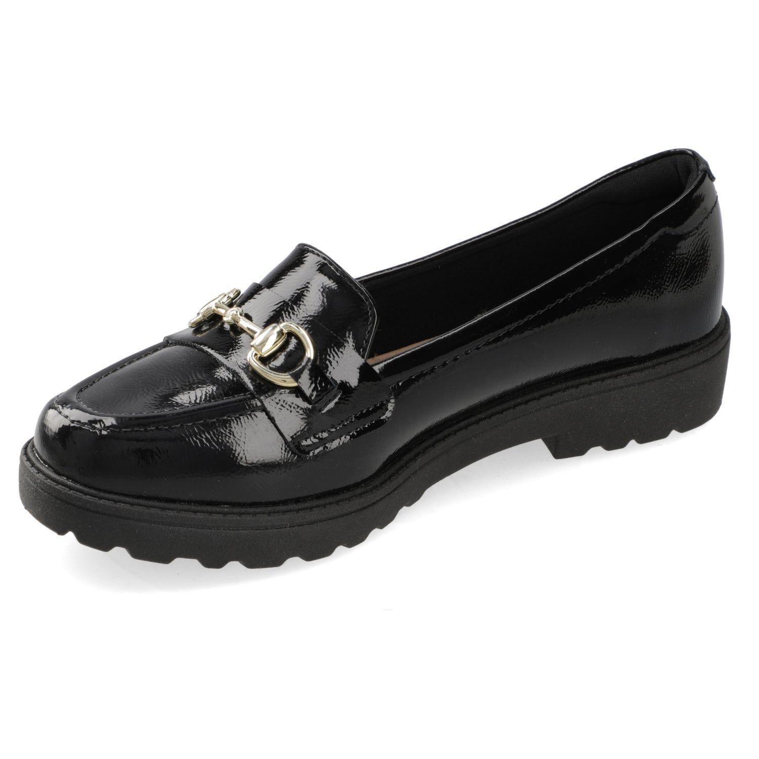 Mocasines Mujer Negro Charol Modare-3