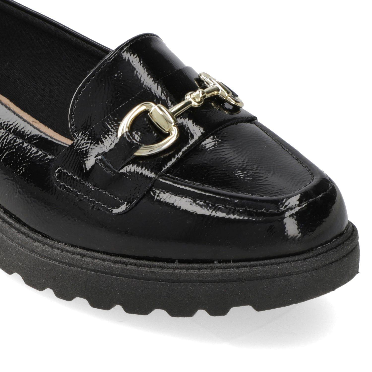 Mocasines Mujer Negro Charol Modare-4