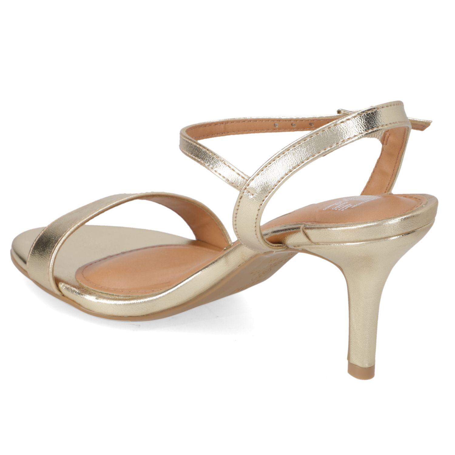 Sandalia Taco Vizzano Dorado Metalico 16531-3