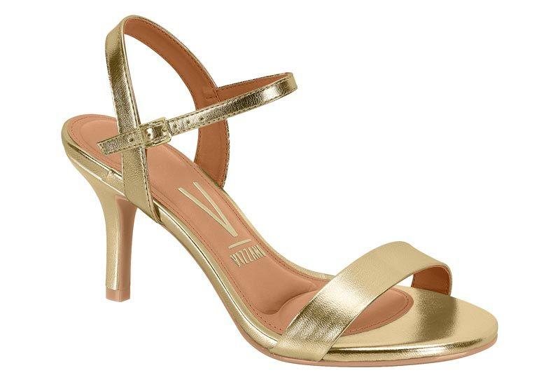 Sandalia Taco Vizzano Dorado Metalico 16531-6