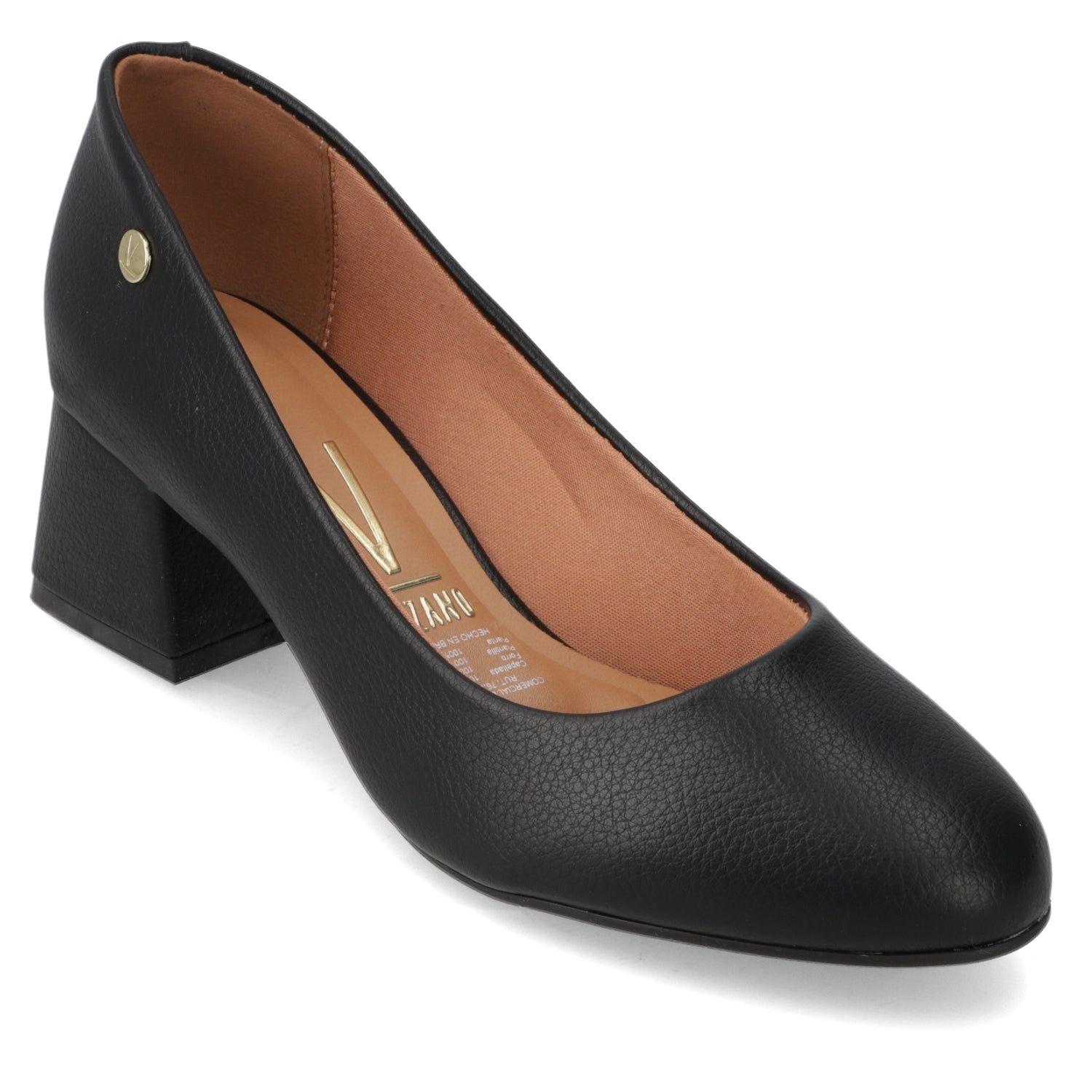 Zapato Taco Ancho Negro-0