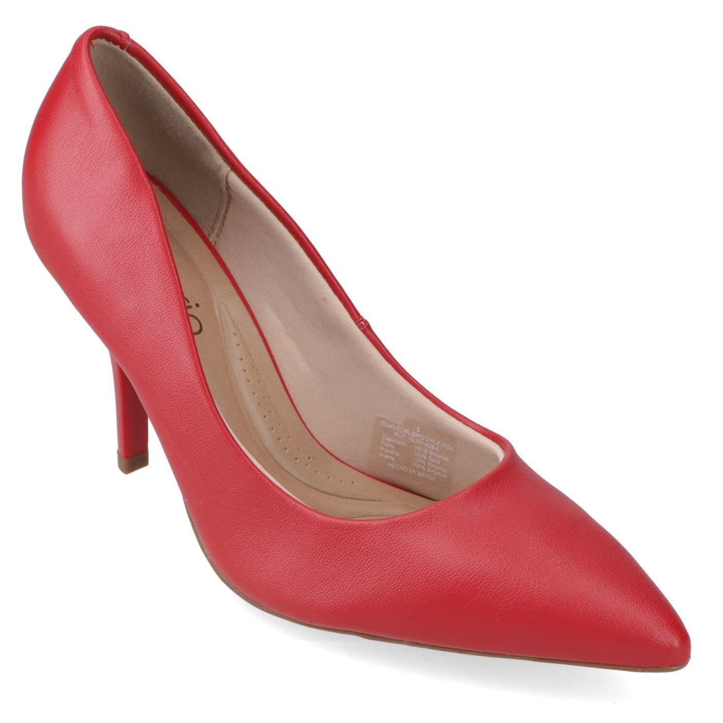 Stiletto Taco Aguja Rojo Beira Rio-0