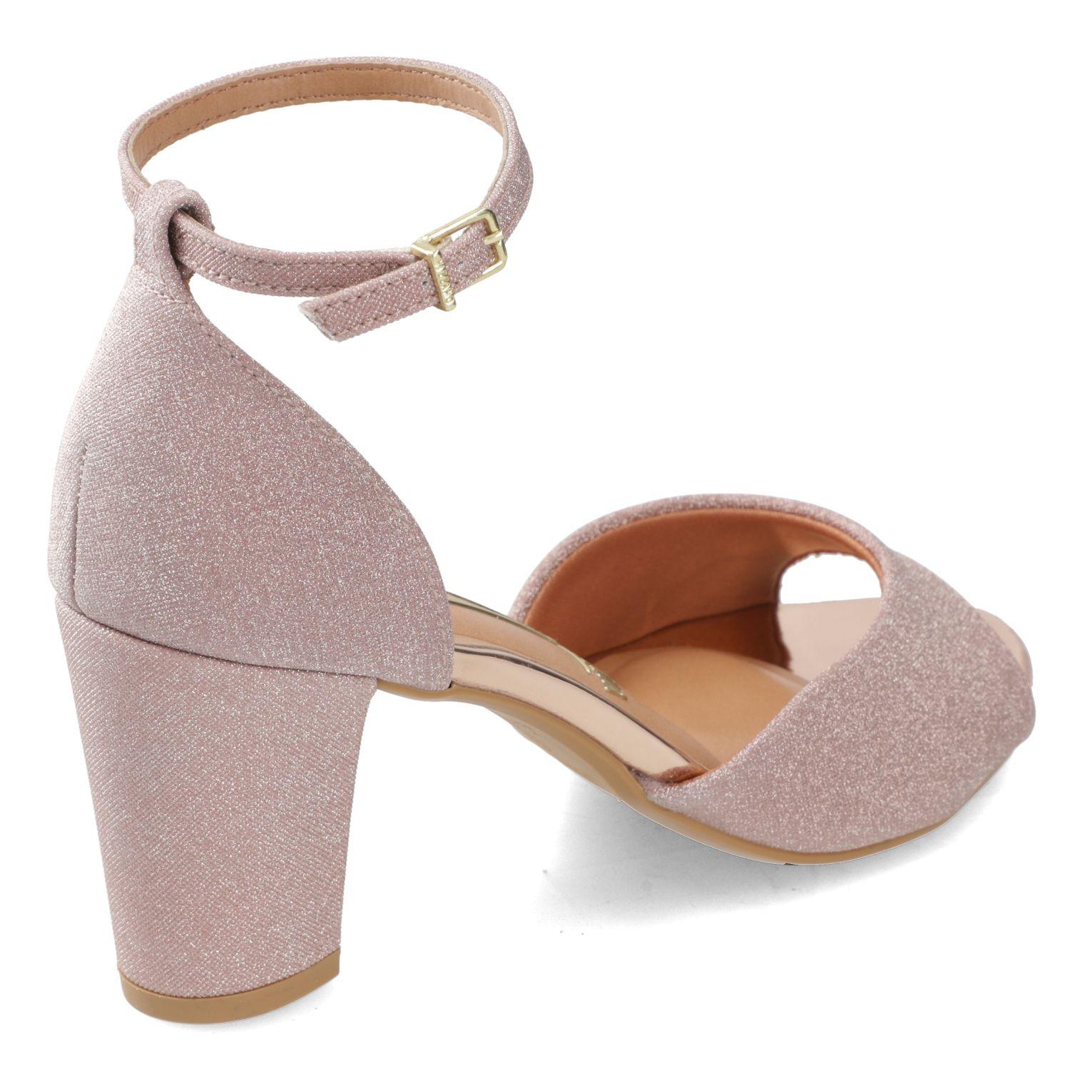 Sandalia Taco Vizzano Oro Rosa 16232-3