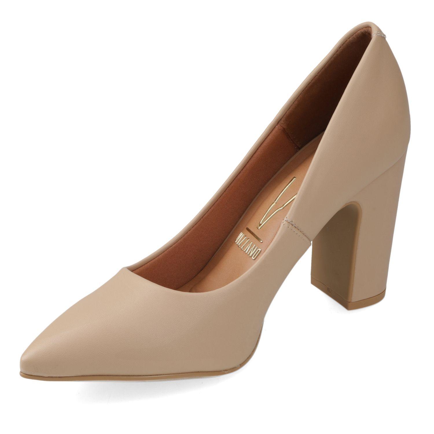 Zapato Mujer Taco Cuadrado Beige 1285-400- Vizzano-2