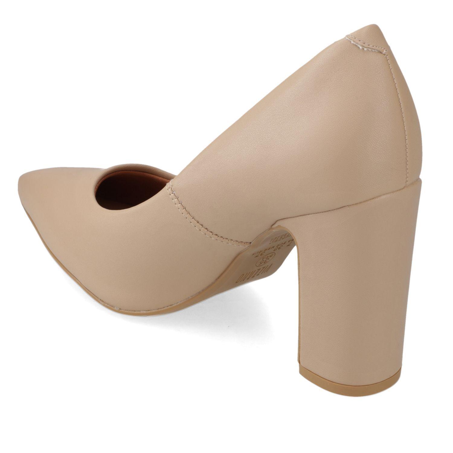 Zapato Mujer Taco Cuadrado Beige 1285-400- Vizzano-3