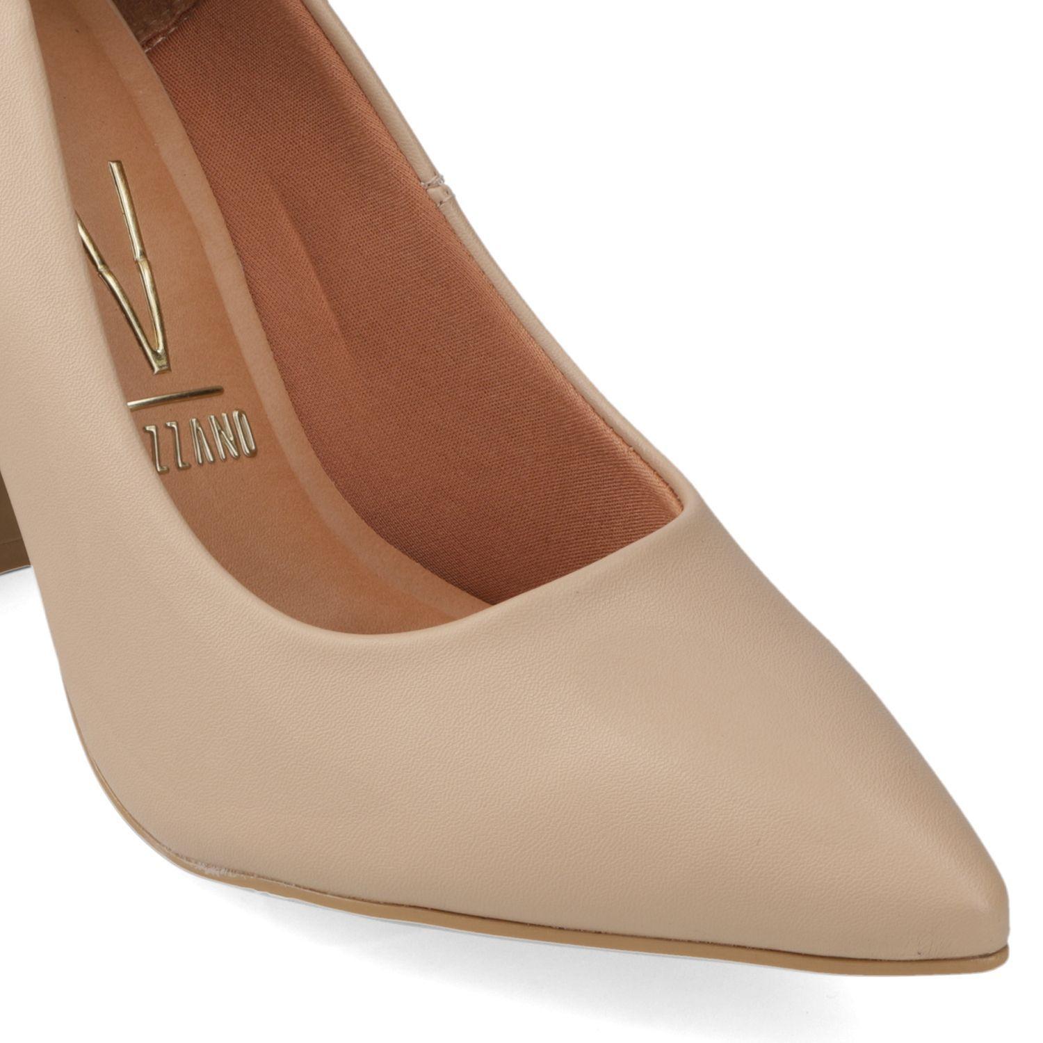 Zapato Mujer Taco Cuadrado Beige 1285-400- Vizzano-5