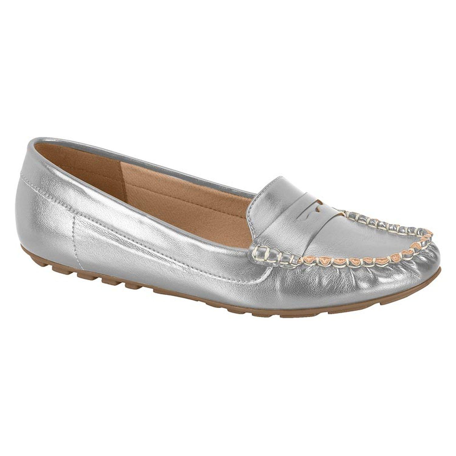 Mocasin de Mujer Vizzano Plateado-0