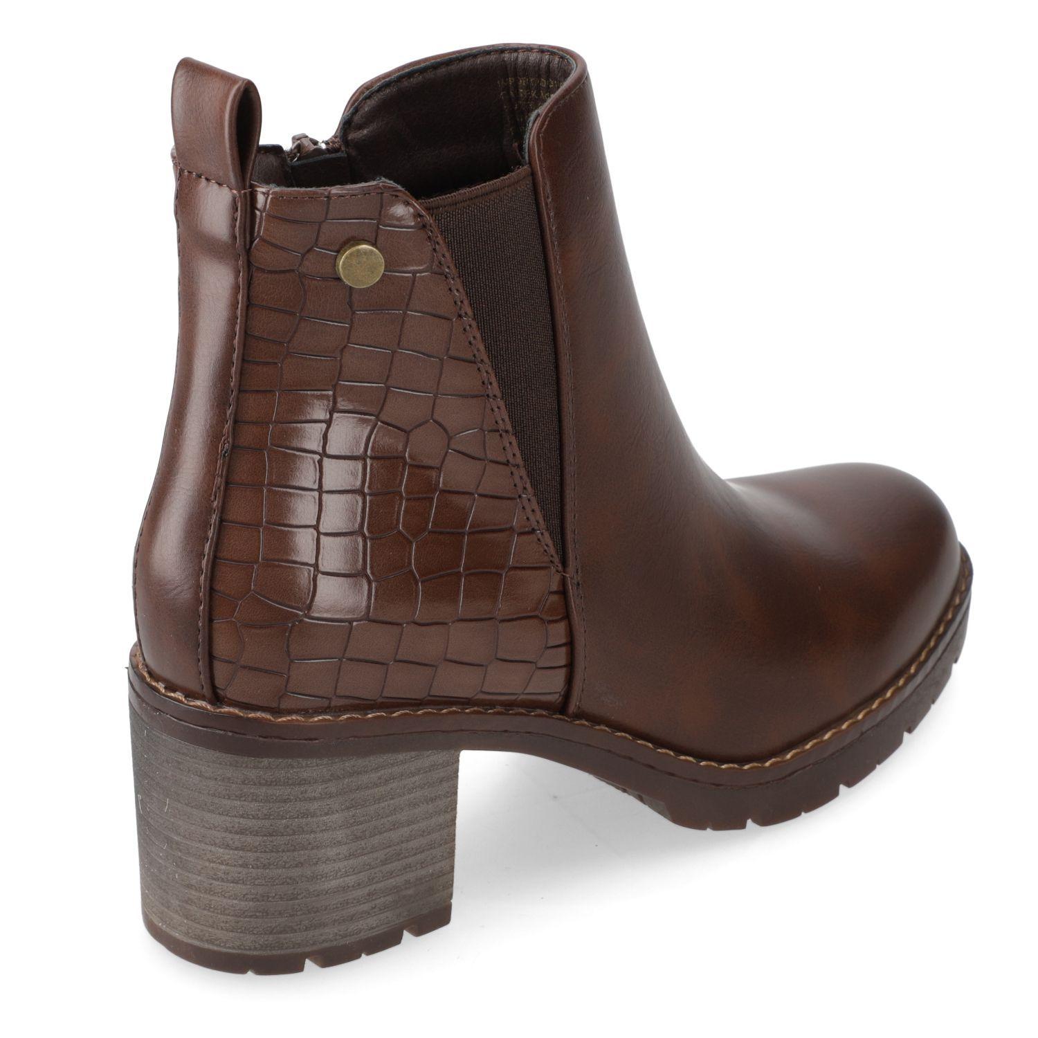 Botin Mujer New Walk Taco Ancho 7 cm Cafe-3