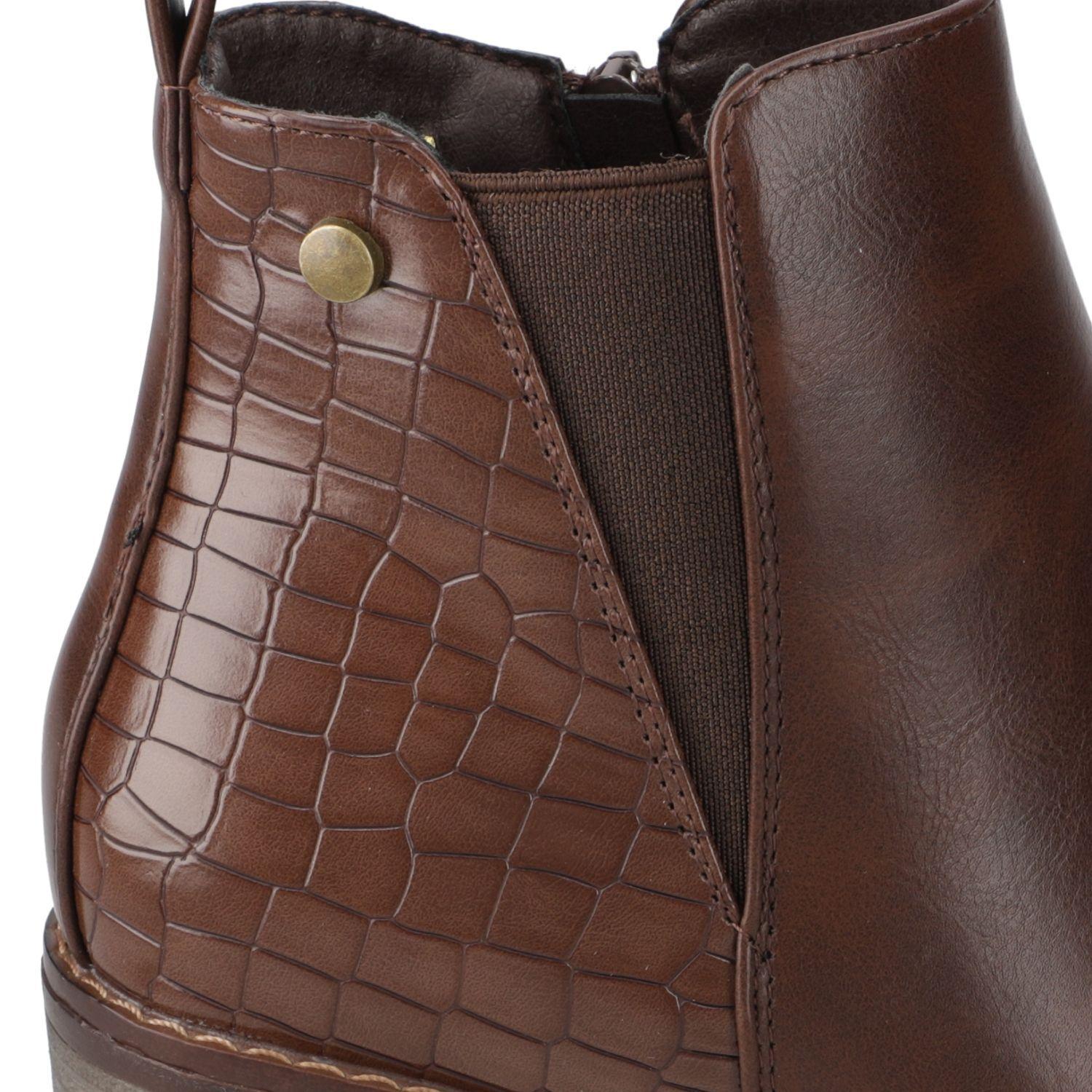 Botin Mujer New Walk Taco Ancho 7 cm Cafe-4