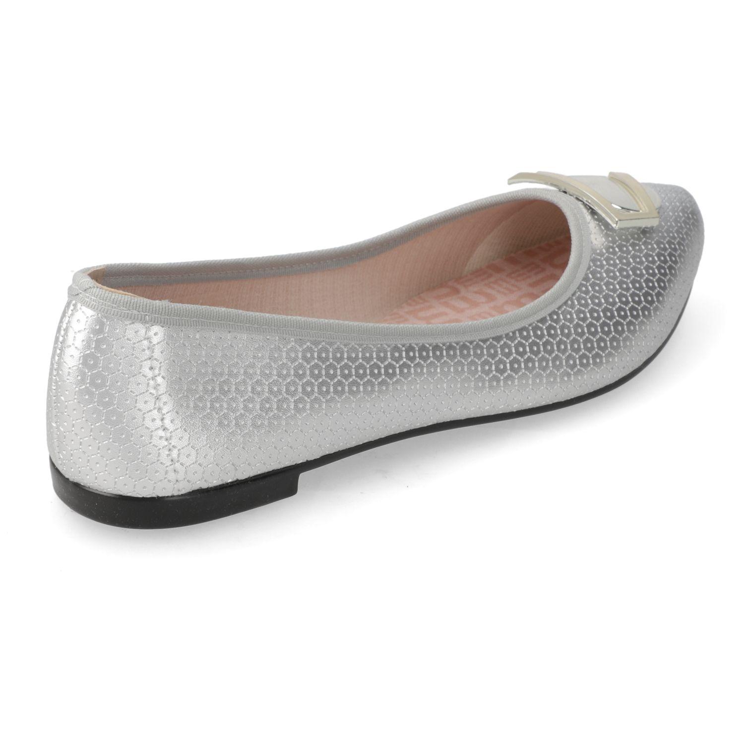 Ballerina Moleca Plateado Metalico 15944-3