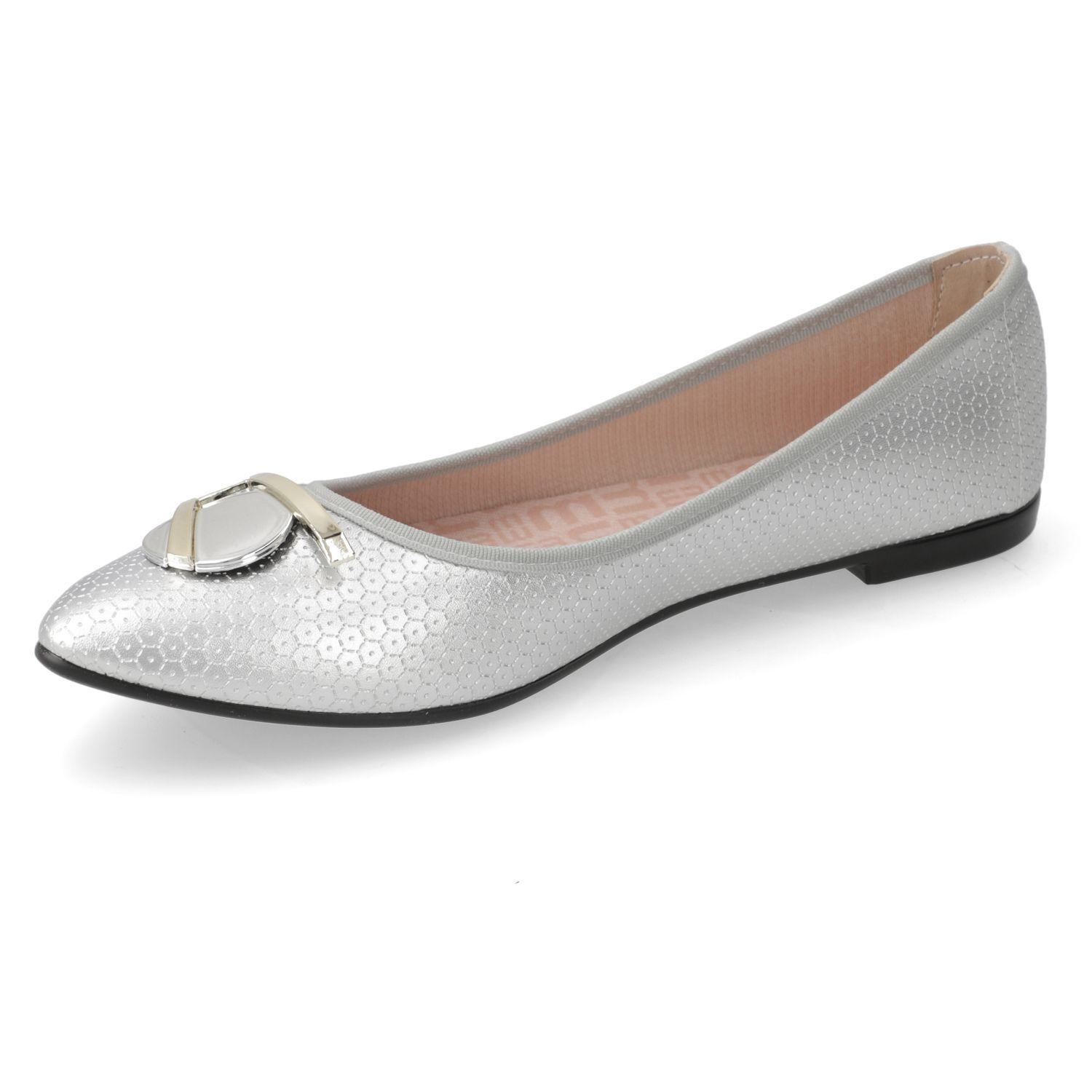Ballerina Moleca Plateado Metalico 15944-2